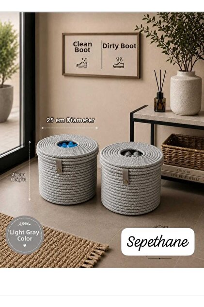 25X26 Shoe Covers, Trash Can Multi-Purpose Basket Storage Box Decorative Basket