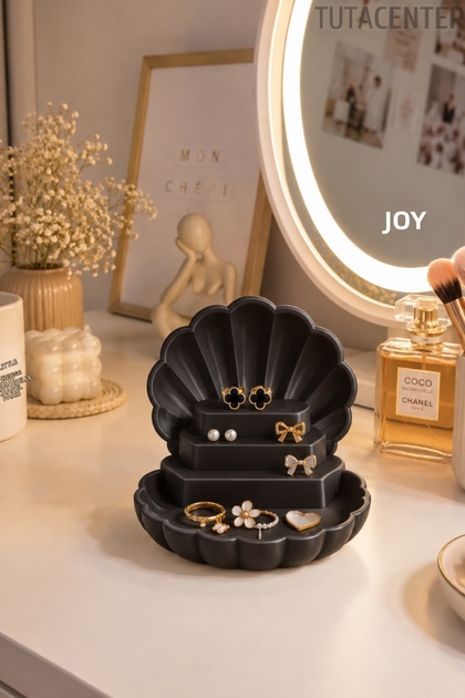 Seashell Design Jewelry Stand Jewelry Organizer Earring Necklace Ring Accessory Organizer (It Is Plastic)