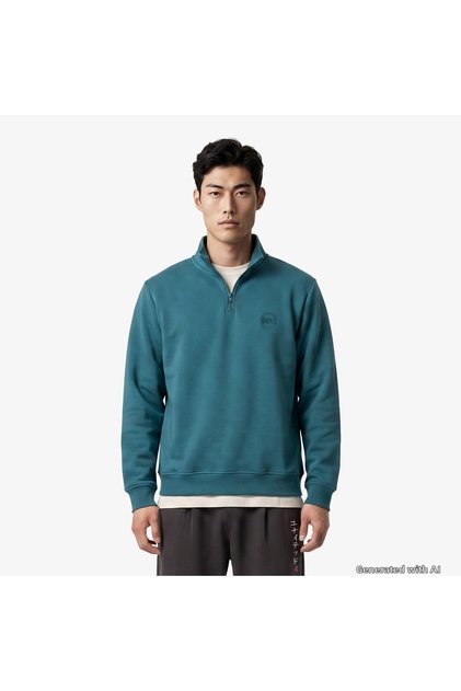 Regular Fit Men's Green Sweatshirt