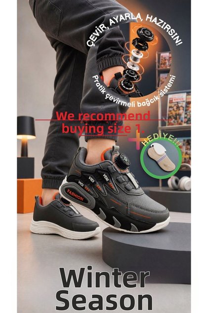 Veni Vidi Vici (Winter) Designed Lightweight Sole Ergonomic Men's Children's Sports Shoes + Socks Gift