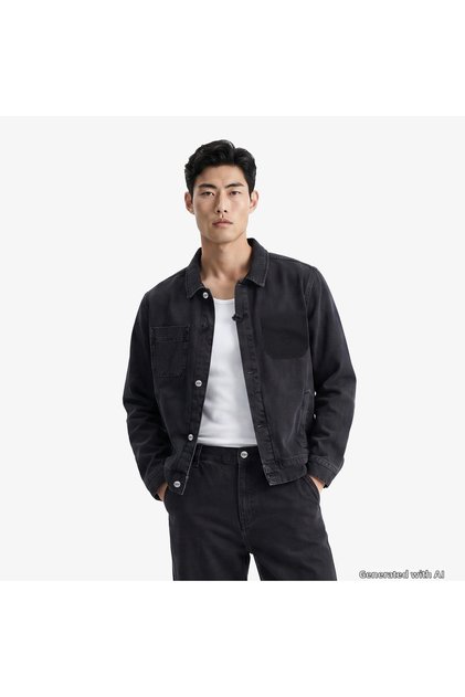 Denim Men's Black Jacket