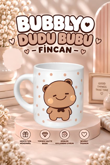 DUDU BUBU Fincan + Magnet + Bardak Altlığı