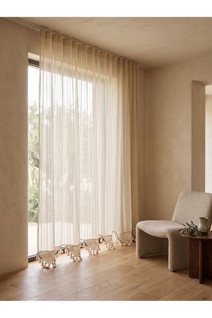 Striped Tulle Curtain
