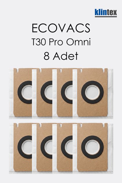 Ecovacs T30 Pro Omni Uyumlu Robot Süpürge Yedek Toz Torbası