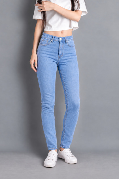 High Waist Tight Fitting Lycra Women's Denim Pants Skinny Jeans