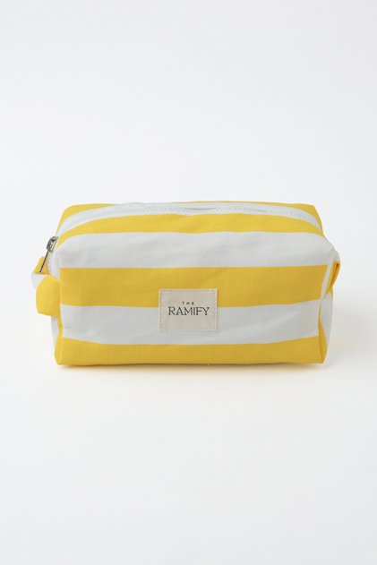 Marina Duck Fabric Large Size Lined Makeup Bag Travel Bag Yellow