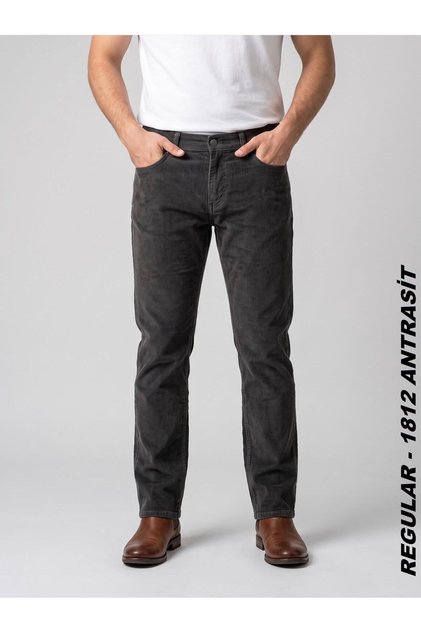 Men's Regular Fit Lycra Thin Wicking Velvet Trousers