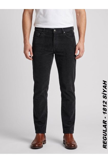 Men's Regular Fit Lycra Thin Wicking Velvet Trousers