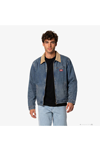 Denim Painter Jacket Khaki Tinted Blue