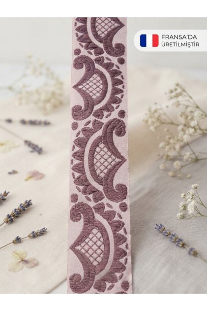 French Jacquard Woven Ribbon - Sewing Decoration Strip - 40mm - 10 Meters