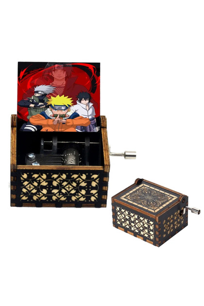 Bluebird 3 HOT Wooden Hand Crank Black Music Box Christmas Halloween Children's Holiday Gifts