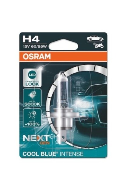 Bec auto H4 Osram Cool Blue Intense Next Gen +100% 12V 60/55W