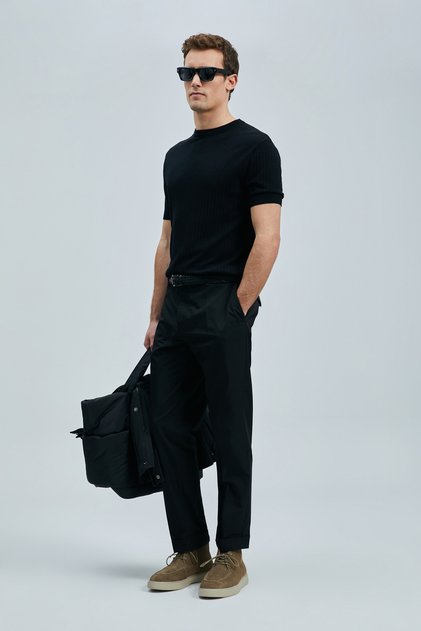 Spear Men's Cotton Sweater Black