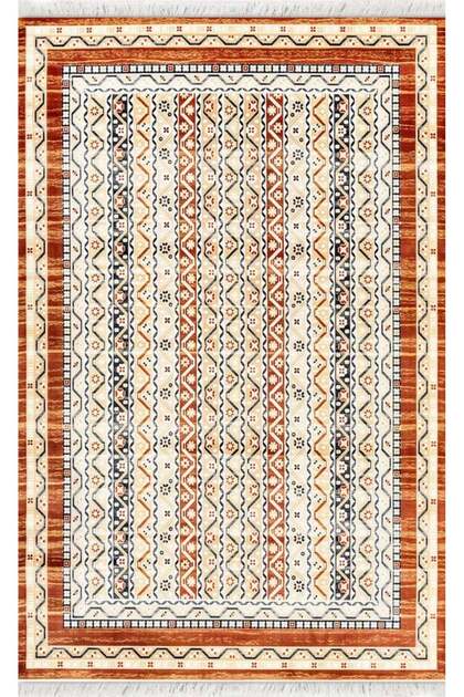 Alkaffary Wahaj Sadu Area Rug, Cream & Pink, 80 x 150 cm