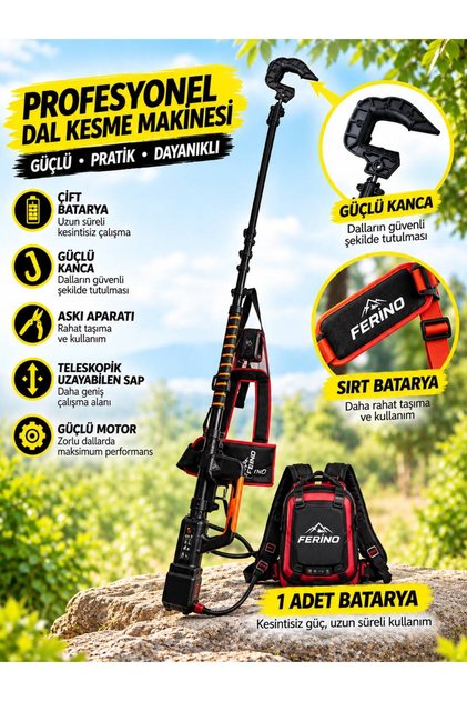 SIRT ÇANTALI AKÜLÜ KANCALI HASAT MAKİNESİ