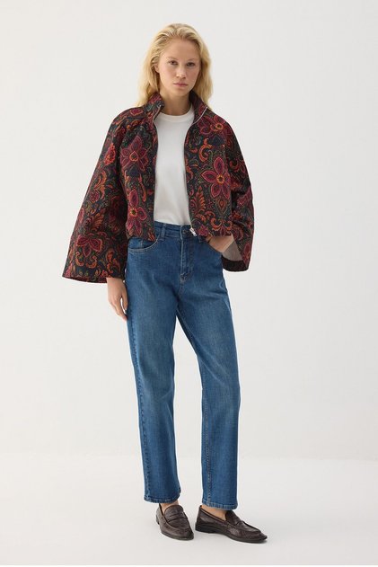 Denim Pants with Elastic Waist