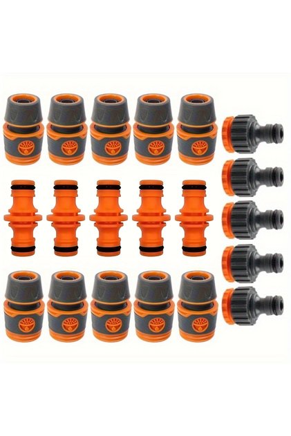 20 Pcs 1/2" Garden Hose Quick Connector Water Pipe Faucet Extender Fixed Connectors Fittings Adapter