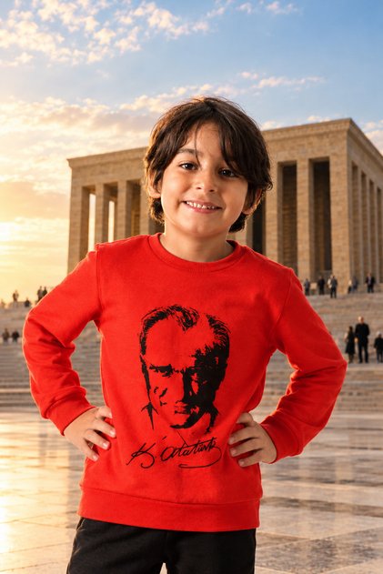 Çocuk Atatürk Baskılı Sweatshirt