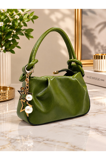Bellina Rose Khaki Women's Hand and Shoulder Bag