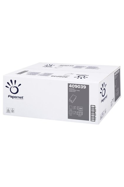 Prosoape de hârtie albe, pliate în V, cu 2 straturi, 266/SET PAPERNET