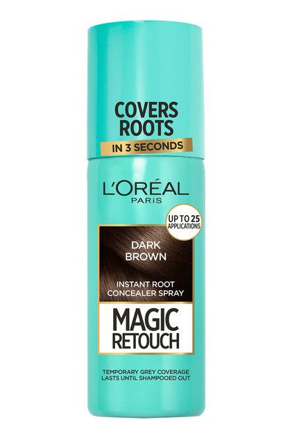 Spray instant L'Oreal Paris Magic Retouch pentru camuflarea radacinilor crescute intre colorari 2 Saten Inchis, 75 ml