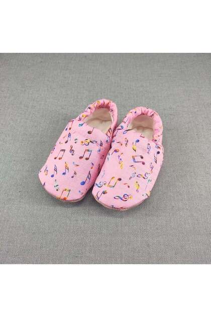 Baby Girls Boys Knitted Fabric Ergonomic Home Nursery Booties Slippers Shoes — Nota Pink