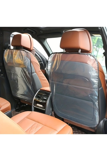 black Car Seat Back Protector Cover For Children Waterproof Anti-Kick Seat Back Covers Auto Stain-Re