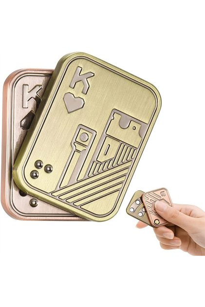 gutongseKK 1pc Metal Fidget Toys - Metal Poker Push Card Fidget Slider Stress Relief Toy,Fidget Toy