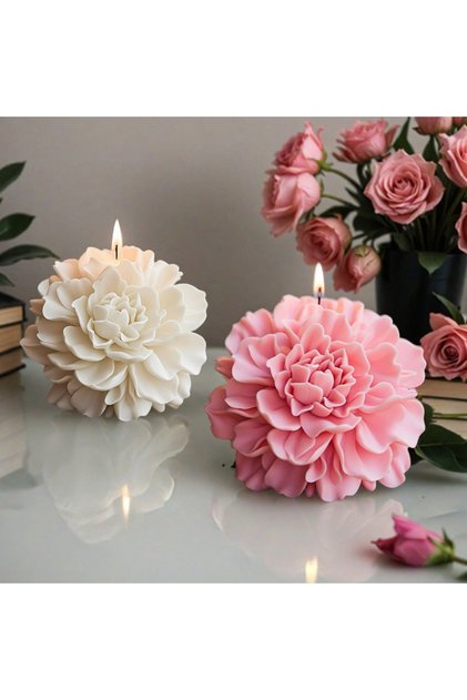 Hibiscus Flower Mold for Candle & Soap, Flat Base, Clear Texture, Easy to Demold & Clean, DIY Aromat