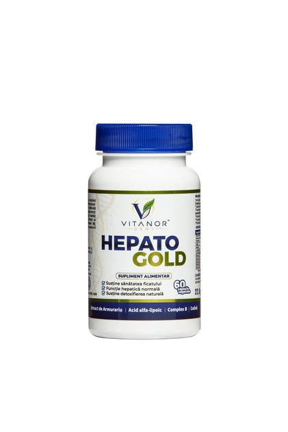 HEPATOGOLD – armurariu 50:1 cu 64 mg silimarină, colină și vitamine B | 60 capsule vegetale