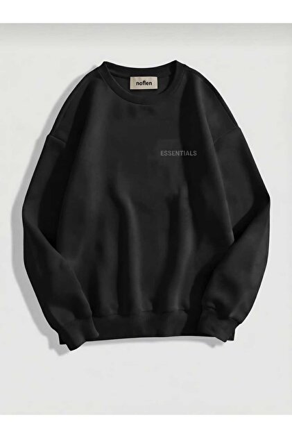 Children's Anthracite Essentials Printed Oversize Sweatshirt