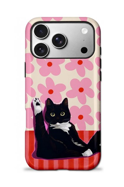 Compatible with iPhone 18 Pro Max - Pink Hearts, Double Layer Cover, Glossy Surface Protective Case