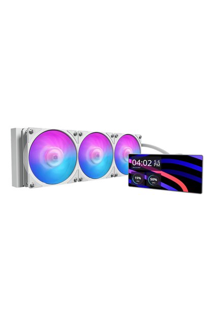 Cm masterliquid core lcd white 360 6" tft lcd screen argb fan liquid cooling kit (intel 1851/am5)