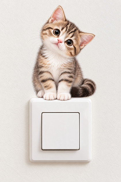 Priz Sticker - Cat Model 1 Priz Wall Sticker