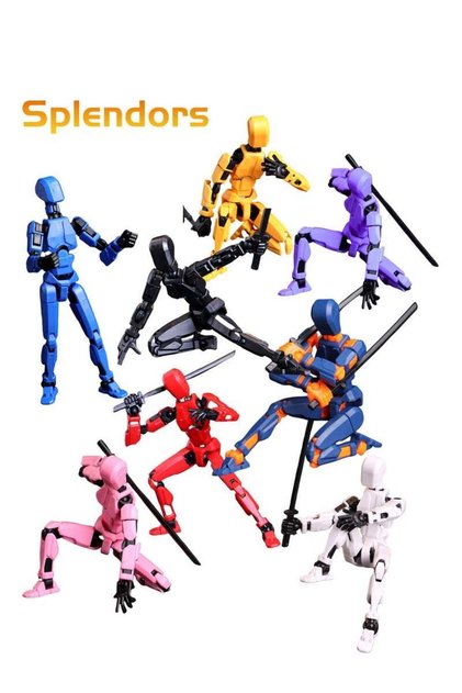 3D Printing Multi-joint Figure Toys Flexible Joints Action Figure Assembling Toy Robot Puppet Knickknacks Creative Toys