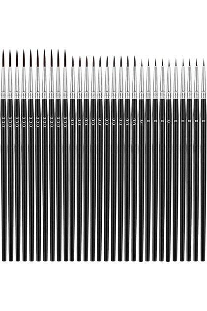 Anezus Tiny Detail Paint Brushes 30 Pcs Fine Paint Brushes Set with 3 Size