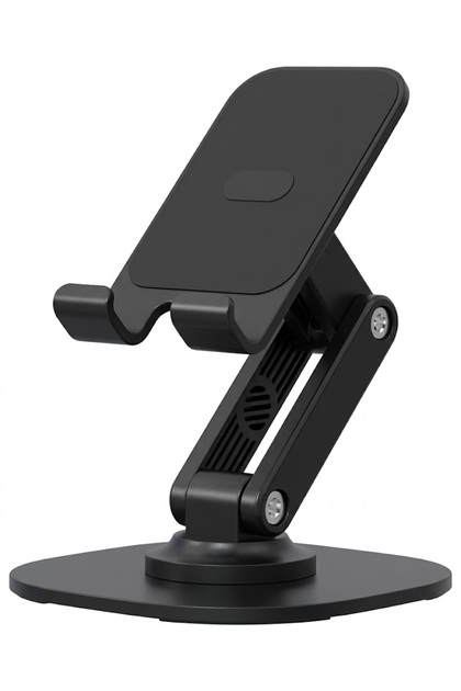 Universal Foldable Alloy Phone Stand – Adjustable Desktop Holder with Non-Slip Mat (Model NO. Y807)