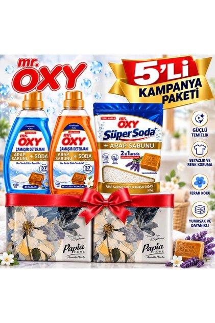 arap sabunu etkili süper set ve asmalı havlu 5 li set