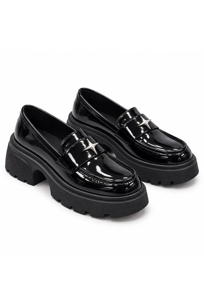 Women's Star Accessory Detailed Thick Sole Loafer Shoes