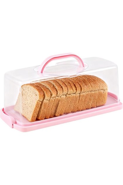 Bread Storage Box,Rectangular Toast Display Case with Handle
