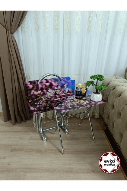 Çanta Zigon Sehpa, 4'lü Sehpa, Zigon Sehpa, Servis Sehpası, Camlı Sehpa, Katlanır Sehpa