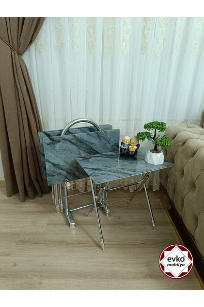 Çanta Zigon Sehpa, 4'lü Sehpa, Zigon Sehpa, Servis Sehpası, Camlı Sehpa, Katlanır Sehpa