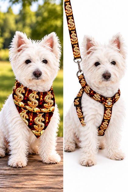 Adjustable Scarf, Chest Harness and Travel Strap Set of 3