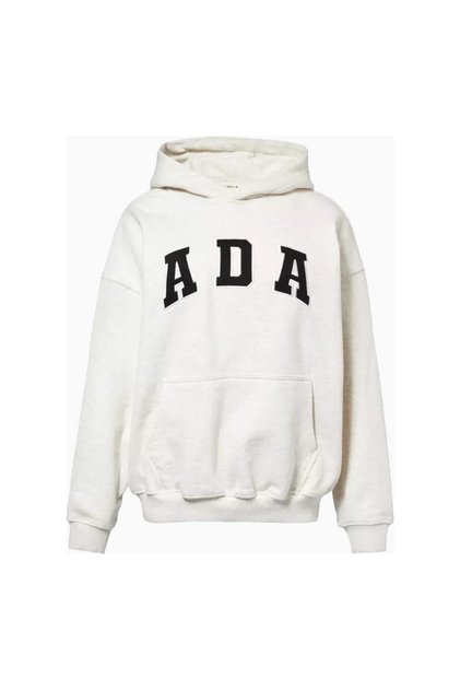 Logo Embroidered Oversize Cotton Hooded Women's Sweatshirt