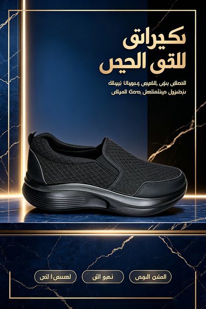 أحذية مشي مرنة للرجال - سهلة الارتداء للاستخدام اليومي