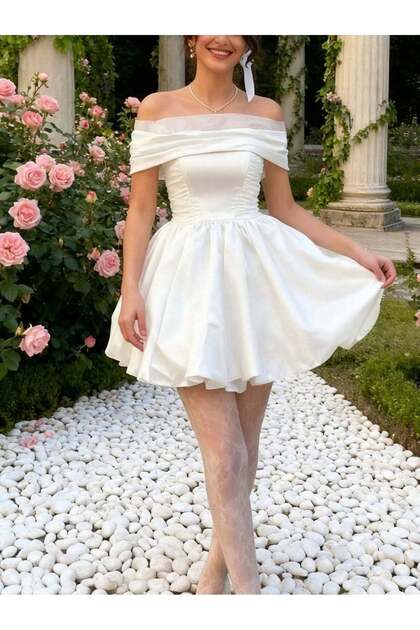 Rochie mini, alb