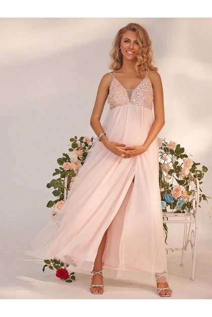 Rochie maxi, roz