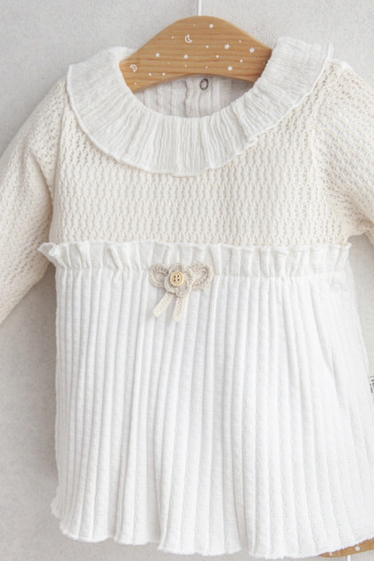 Baby Girl Daisy Dream Ruffle Collar Top and Bottom Set