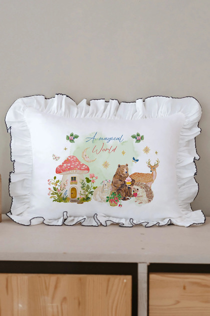 Colorful Ruffle Detailed Pillowcase - Premium Series - Mushroom Cottage