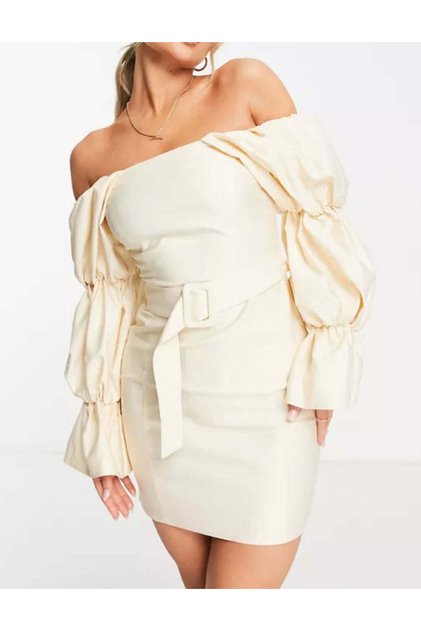 Rochie mini, crem